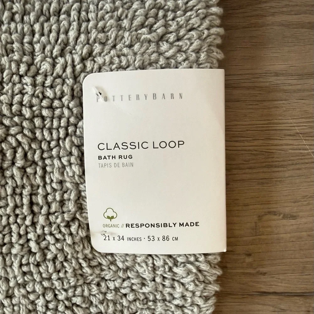 Pottery Barn Classic Organic Loop Bath Mat Rug NWT